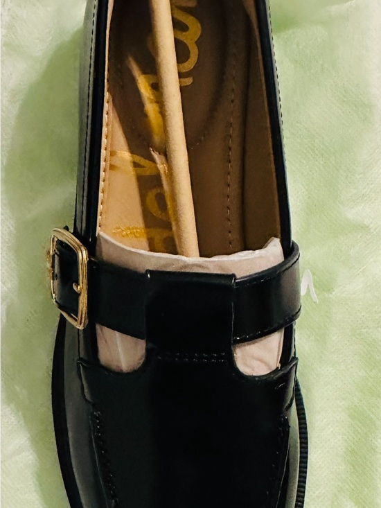 Sam Edelman Shoes - Sam Edelman Black Leather Loafers with Gold Buckle